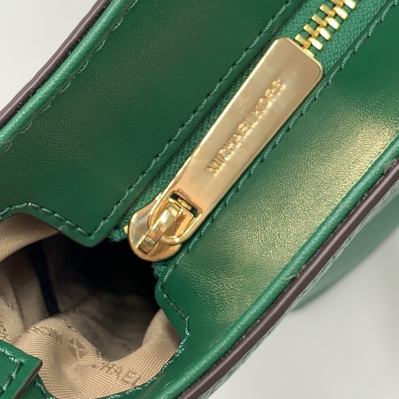 Michael Kors Jet Set Item Medium Front Pocket Shoulder Chain Tote JEWEL GREEN - Picture 5 of 16